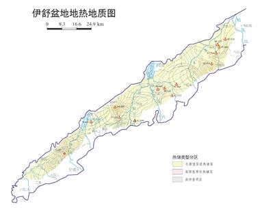 伊舒盆地地热地质图