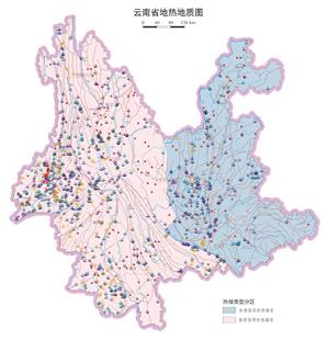 云南省地热地质图